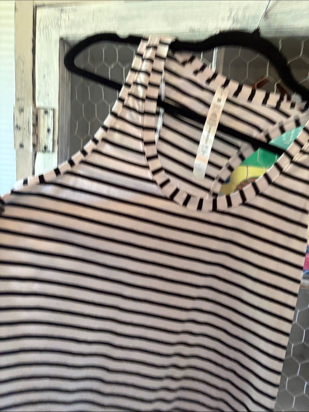 lululemon athletica Black & White Striped Tank
